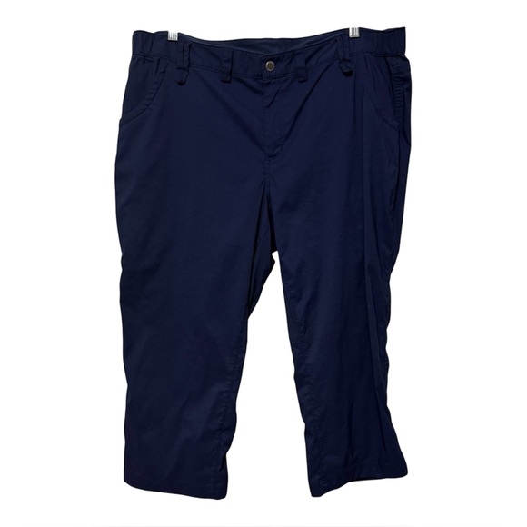 Duluth Trading Co Crop Utility Pants Women’s Size 20 Navy Gorpcore Outdoor Nylon - Picture 1 of 9